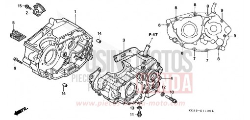 CARTER MOTEUR XR250R3 de 2003